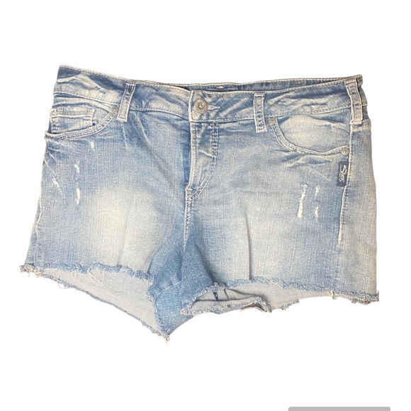 Denim Short with Silver Detail & Straps